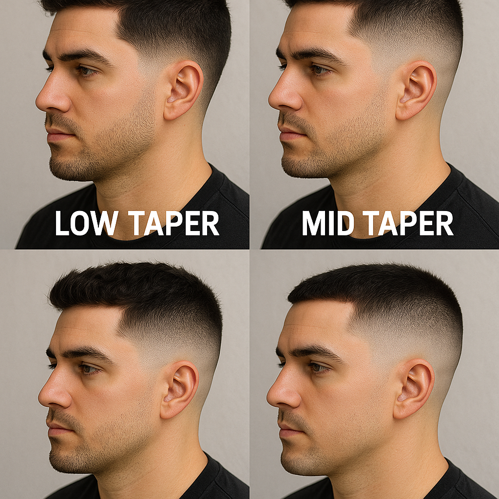 Low fade haircut designed for men with heart-shaped face for balanced and sharp look