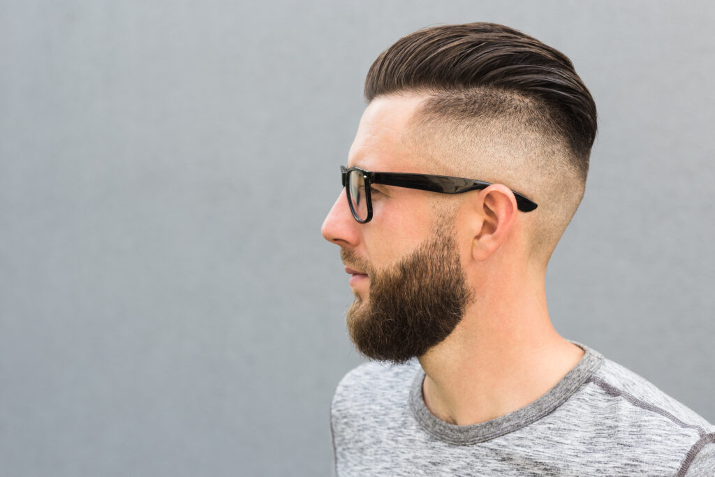 Pompadour with High Skin Fade Haircut Styles 